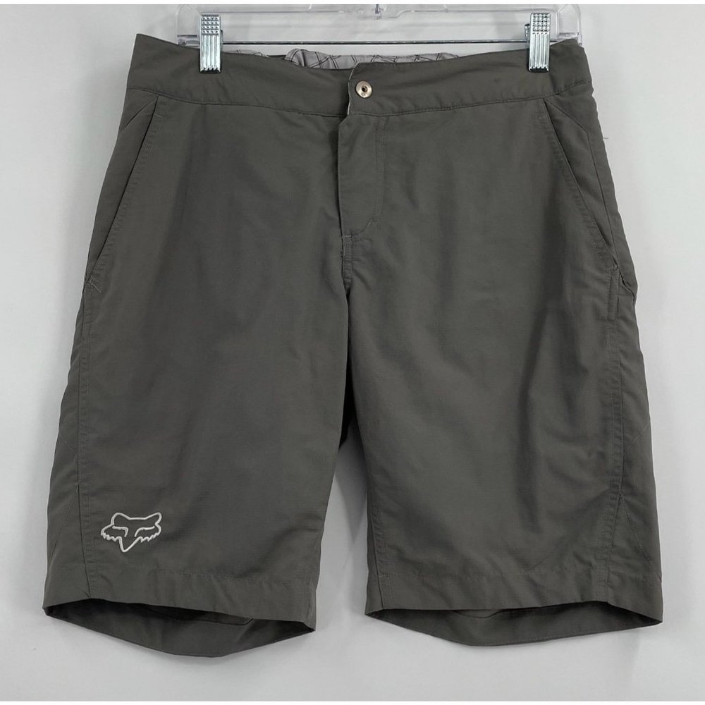 Fox Racing Adjustable Waist Mountain Bike MTB Riding Shorts Women's Size M Gray